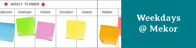 Weekdays at Mekor newsletter banner